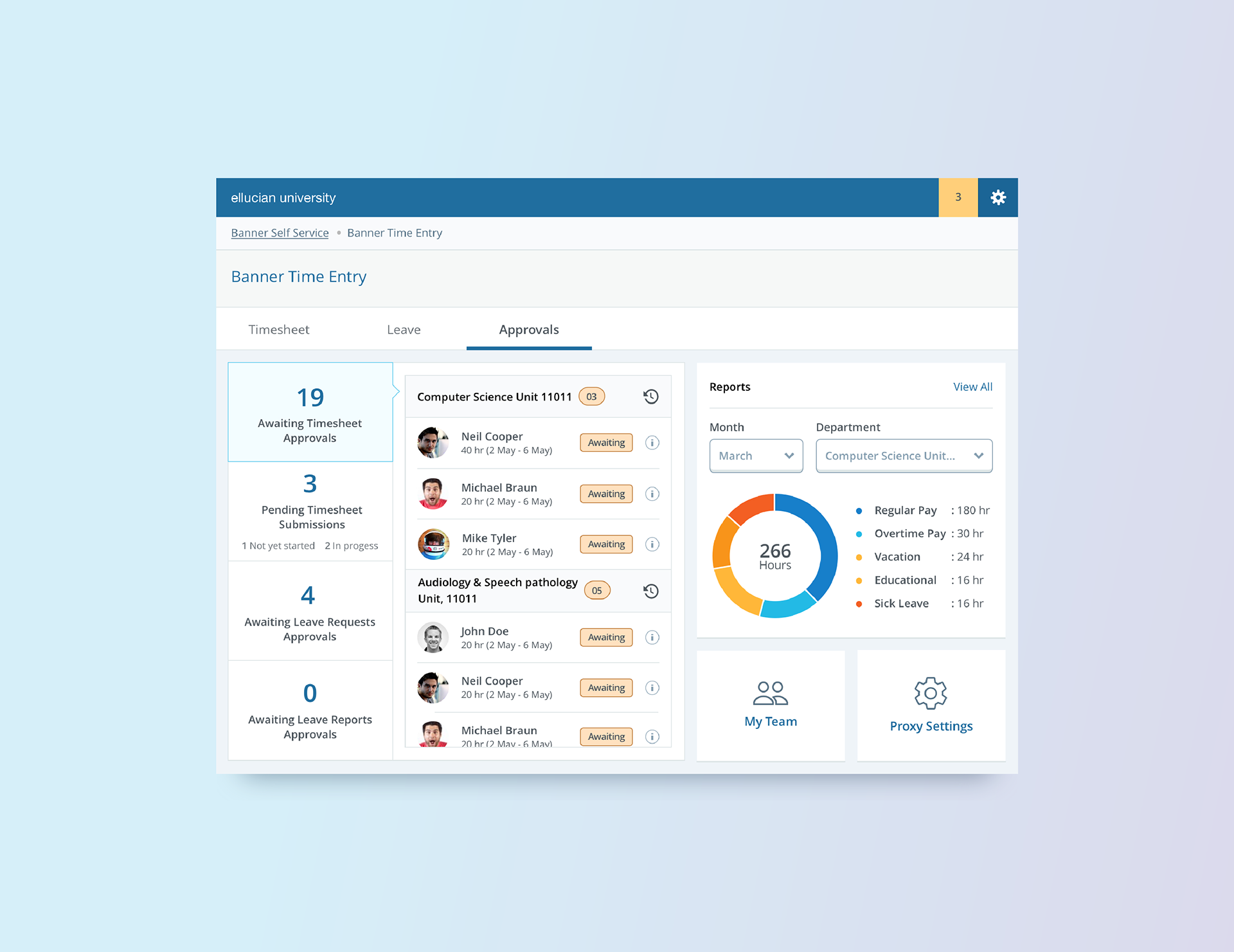 Banner Time Entry case study screen 2