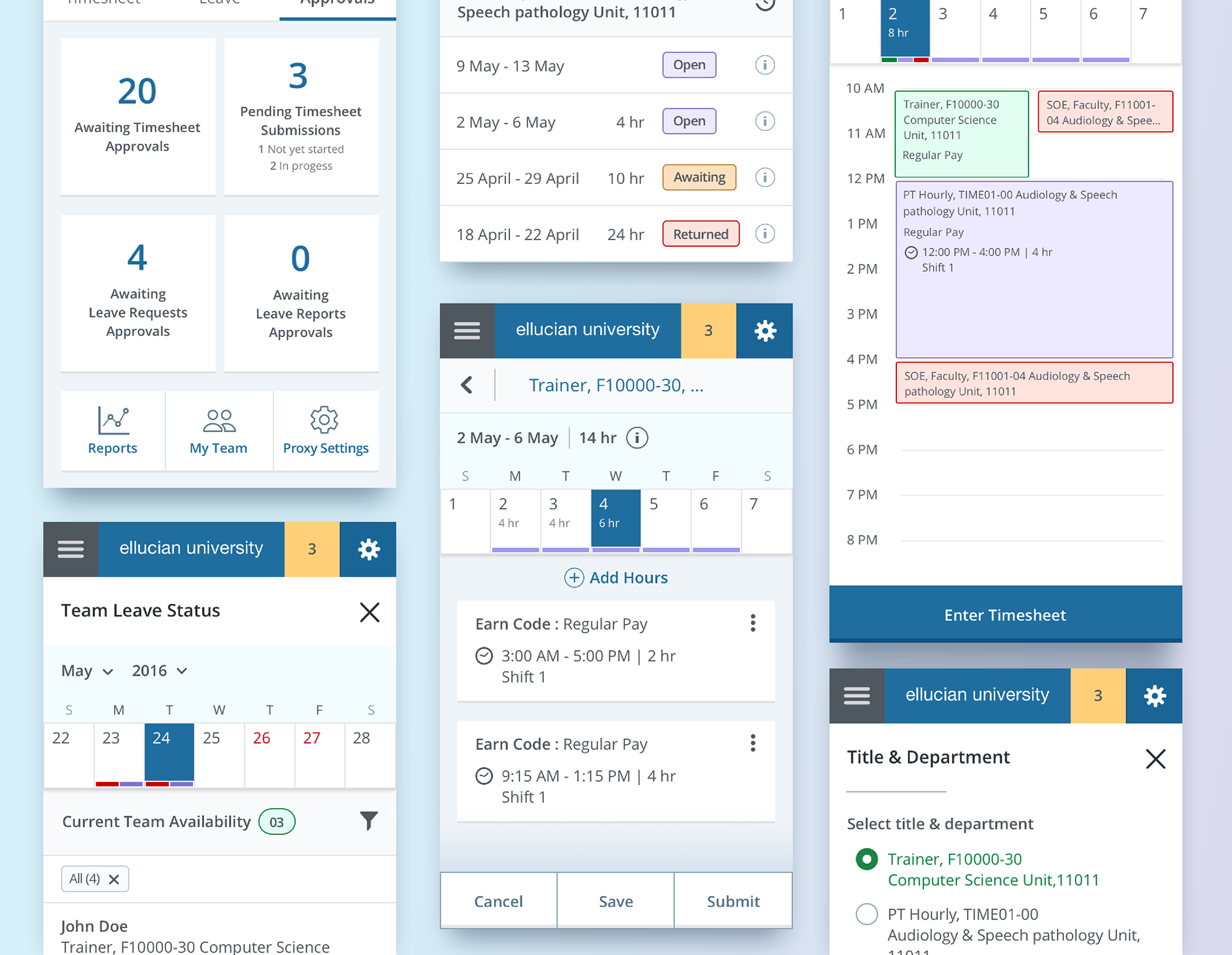 Banner Time Entry case study screen 4