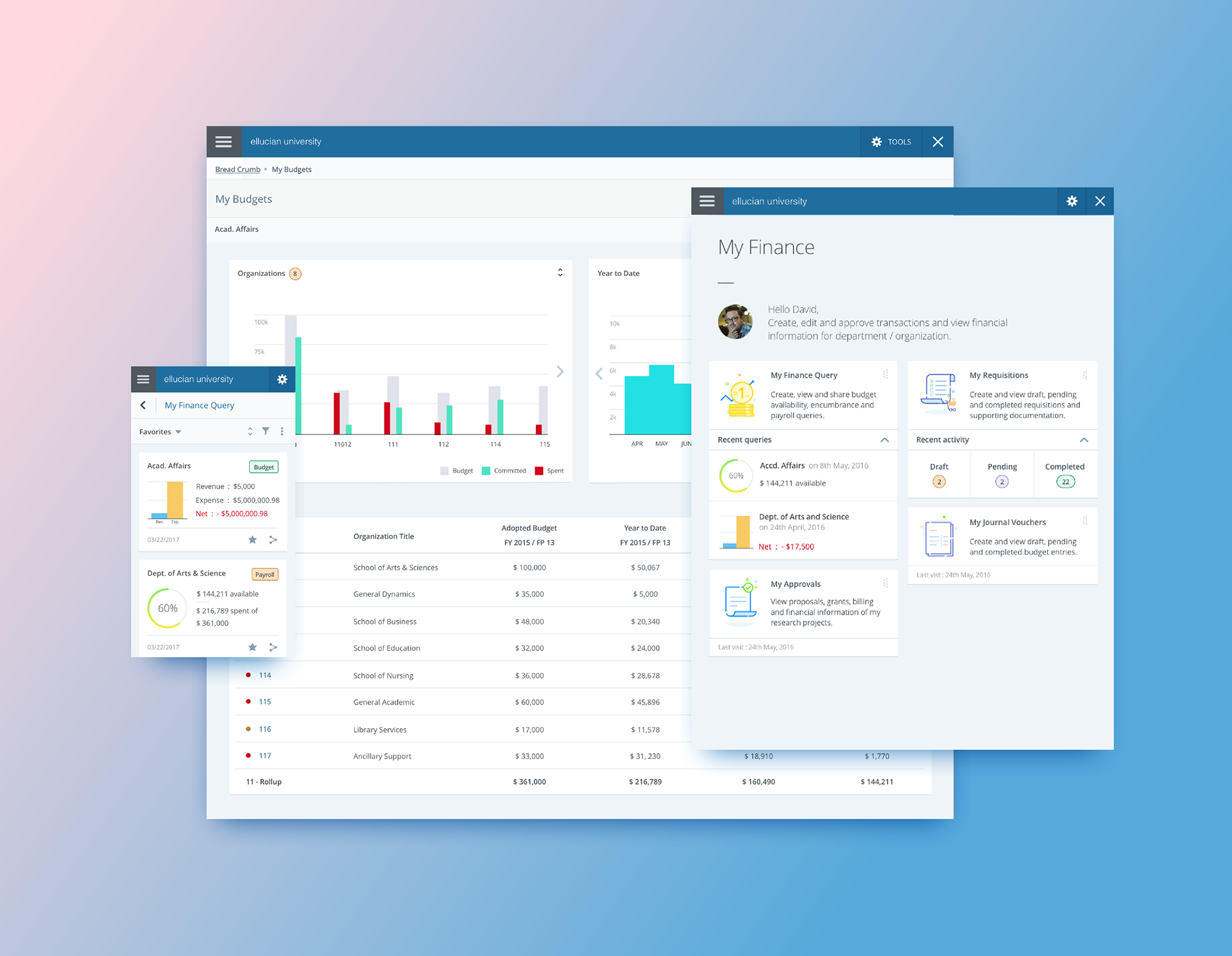My Finance Query case study screen 1